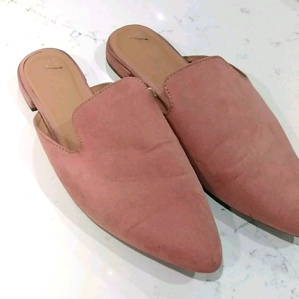 Rose Pink Slip on Mules